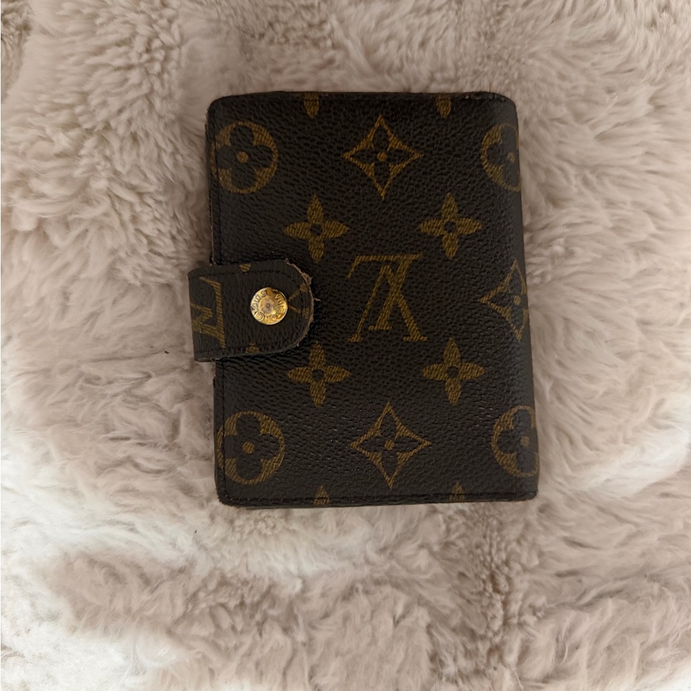 Louis Vuitton Monogram Compact Wallet - Brown with Gold Accents